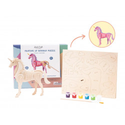 3D Wooden Puzzle & Paint Kit