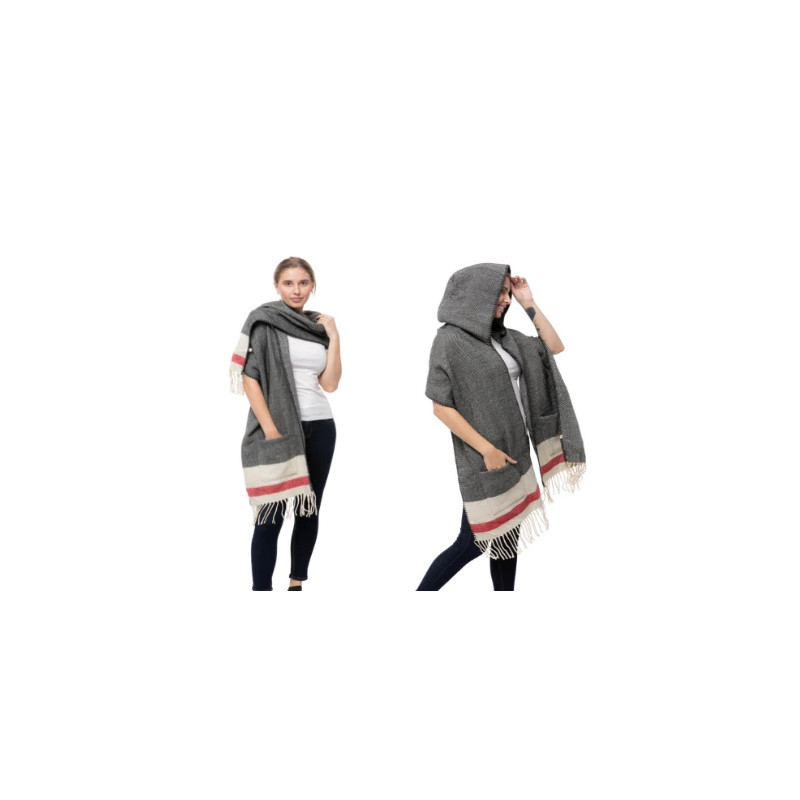 Hooded Cabin Pocket Scarf