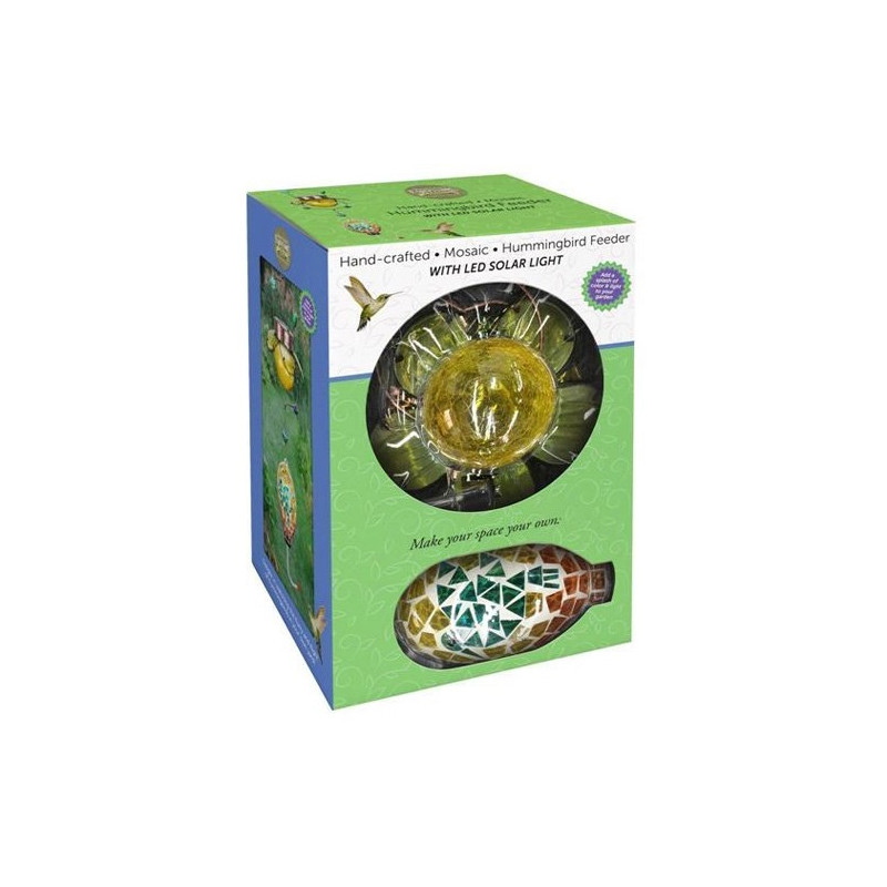 Mosaic Humming Bird Feeder & Solar Light