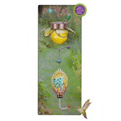Mosaic Humming Bird Feeder & Solar Light
